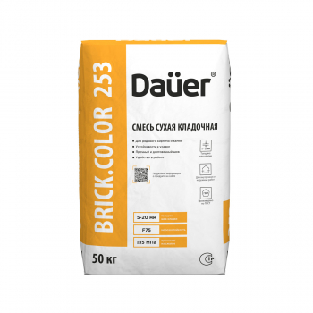 Кладочная смесь для рядового кирпича Dauer BRICK.COLOR 253 серая 50 кг